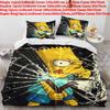 Anime Simpsons The 3d Print Duvet Cover Pillowcase Set Bedroom Gift Bedding
