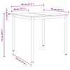 Dining Table 80 x 80 x 75 cm Metal