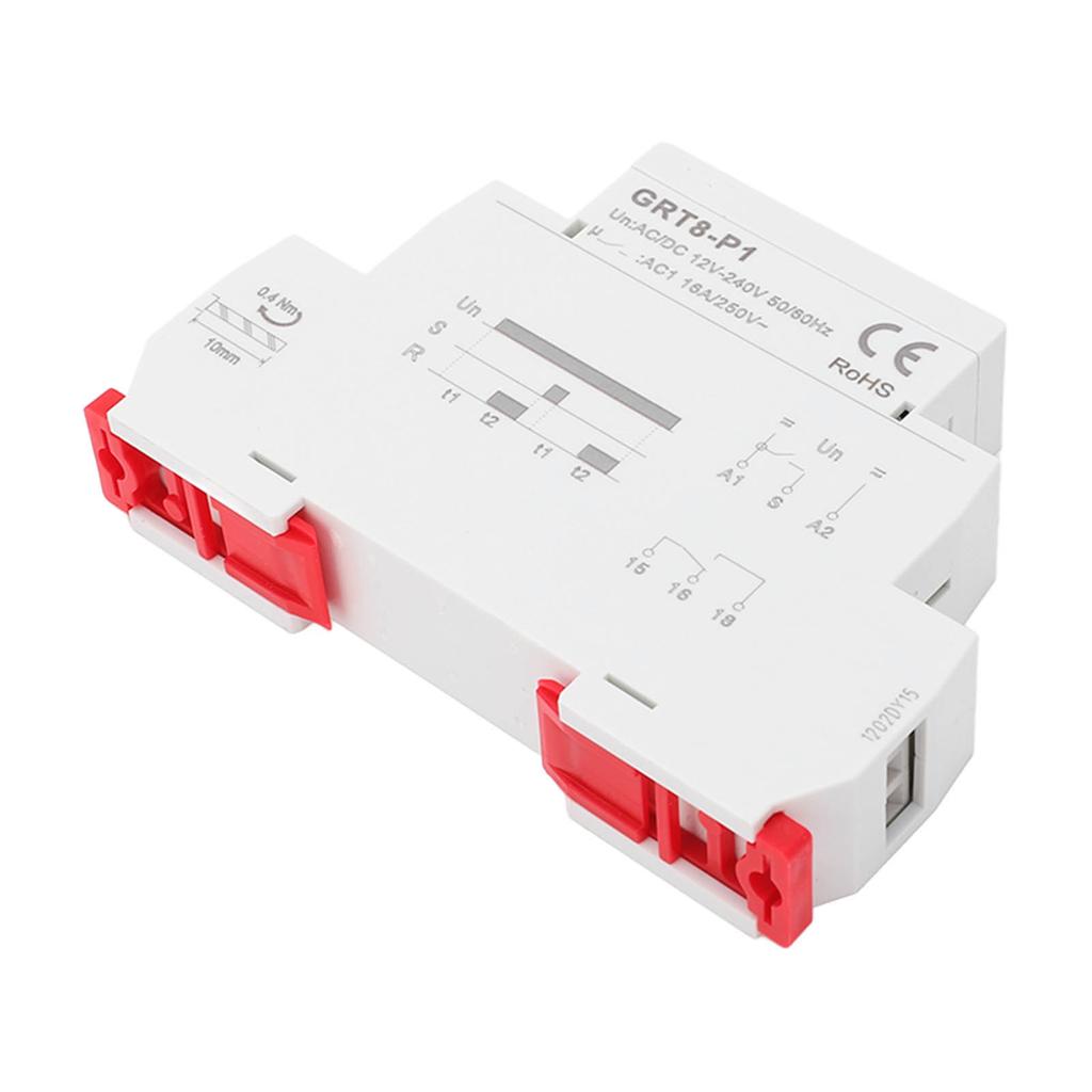 Pulse Output Time Relay Multifunctional Delay Relay Switch with LED Indicator AC DC 12V?240V