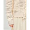 INMAN Women's Resort Ruffle V-Neck Cutout Knit Cardigan