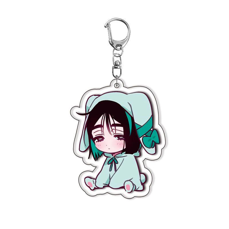 Kawaii Anime LucaHyuna MiziSua Figure Cute Acrylic Keychain Decoration Cartoon Students Christmas Bag Charm Jewelry Gifts Toys