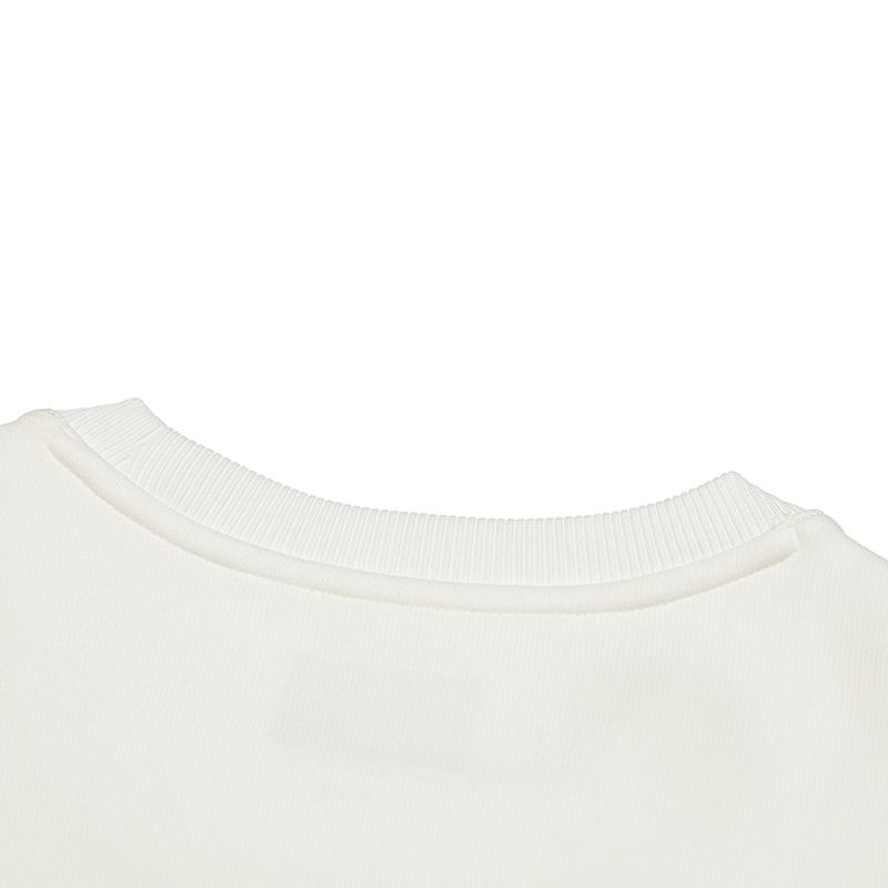 Fila Simple Versatile Casual Pullover Sweatshirt Men Sweatshirt Snow-White F11M448203FWT