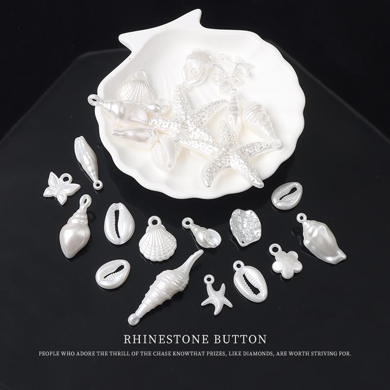 Hand-Sewn Irregular White Conch Shell Decorative Buttons for Skirts and Shirts