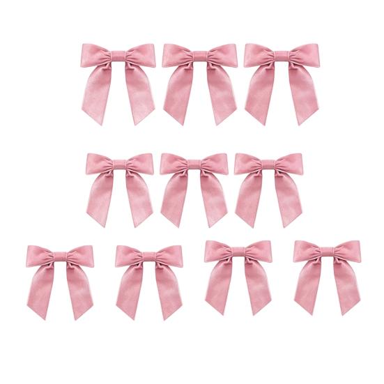 Große Schleifen für Geschenkboxen 10 Stück Samt-Weihnachtsschleifen, 11x12,5cm Band-Ornament mit integriertem Kabelbinder Kranzdekorationen Weihnachtsbaum und Box, Festlich