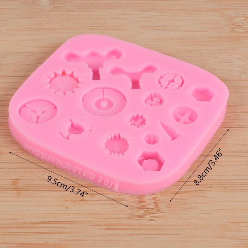Chocolate Moulds Gears Shaped Baking Molds Fondant Moulds Cake Molds Silicone Material Perfect Gift for DIY Baking Lover