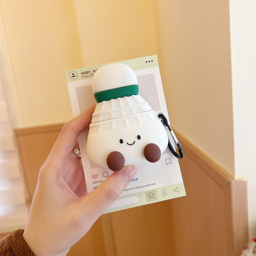Earphone Case for Apple AirPods with Wireless Charging Case (2019)/AirPods with Charging Case (2019)/(2016) Badminton Shape