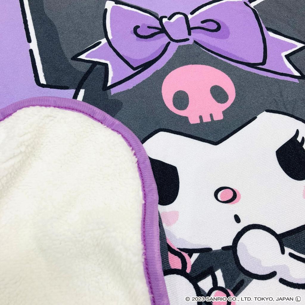 MORIPiLO Lap Blanket Sanrio Characters Kuromi Sheep Boa Lap Purple 70x100cm Blanket Goods Warm Cute Summer Winter Air Conditioning Protection Makura