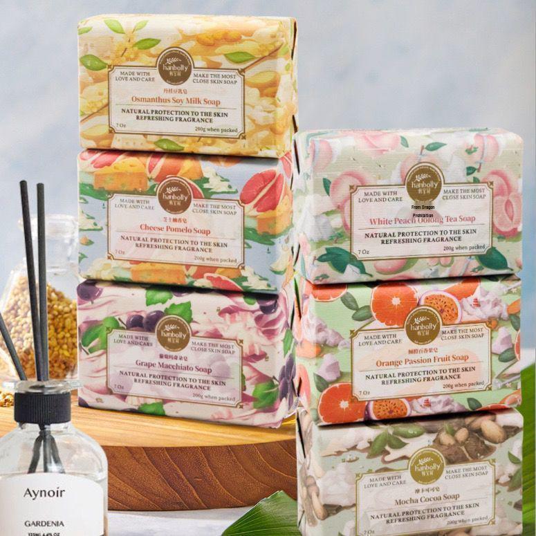 Sapone Artigianale da Bagno Profumato al Tè al Latte Francese Han Baoli - Ideale per Profumare la Casa e come Bomboniere per Matrimoni.