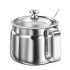 500ml Kitchen Storage Bottle Ghee Container Stainless Steel Canister Ghee Pot With Lid&Spoon For Tea Sugar Salt Oil Seasoning
