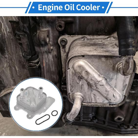 1 Pc Engine Oil Cooler for Nissan Rogue 2014-2020,for Nissan Altima 2013-2018 Aluminum Alloy Transmission Oil Cooler Trans Cooler with O-ring Seals