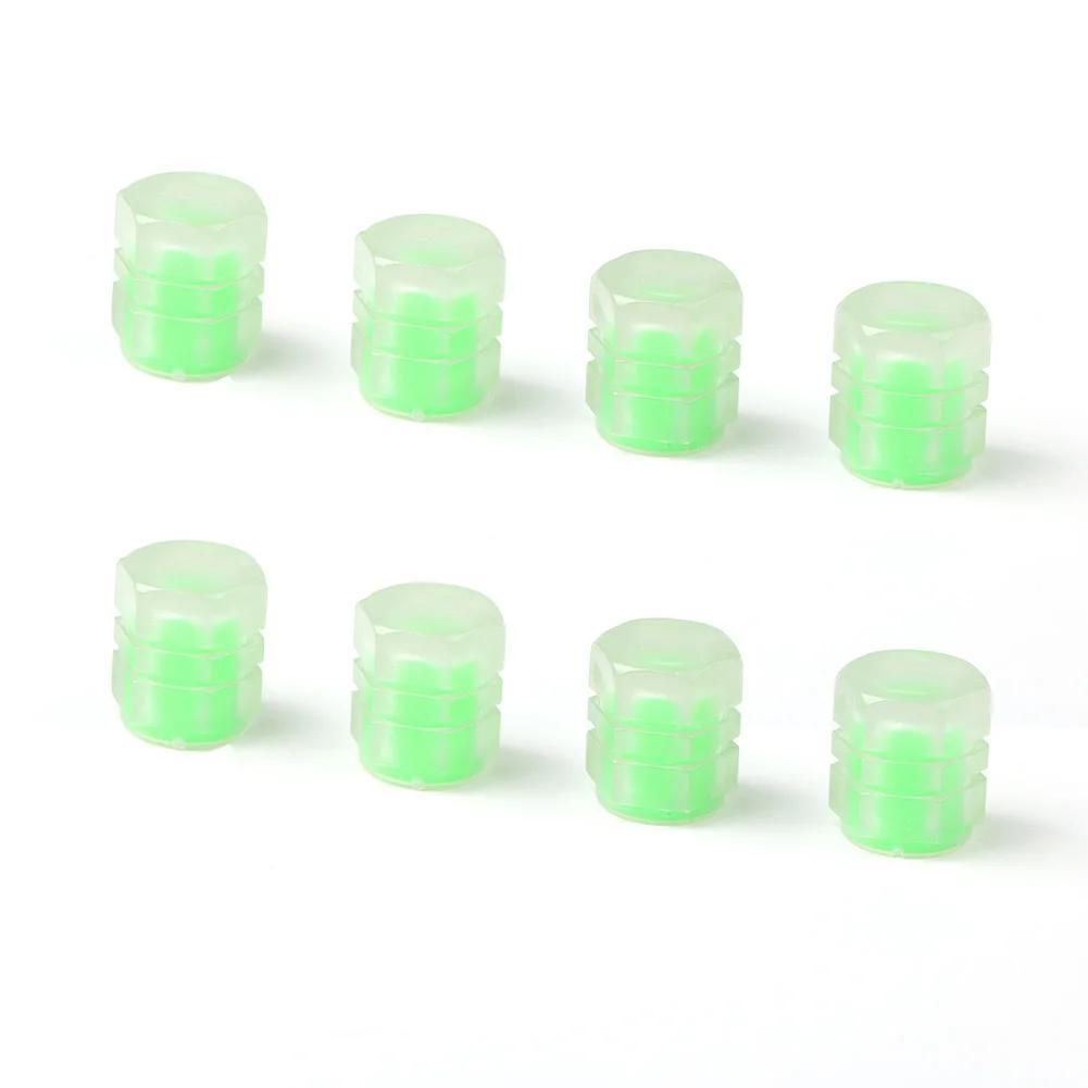 Leuchtende Auto-Radkappen Reifenventilkappen Kunststoff ABS Staubdicht Reifen Autozubehör Reifenventilkappenabdeckung Für Auto Motorrad Fahrrad