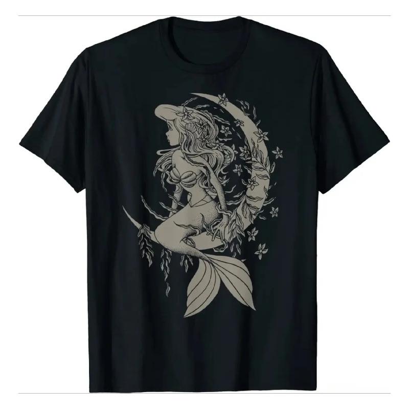 Camiseta Con Retrato Estilo Tatuaje De La Sirenita Ariel S