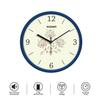 Plastic 11-Inch Classic & Modern and Stylish Flower Print Silent Movement Analog Wall Clock - Turquoise Blue