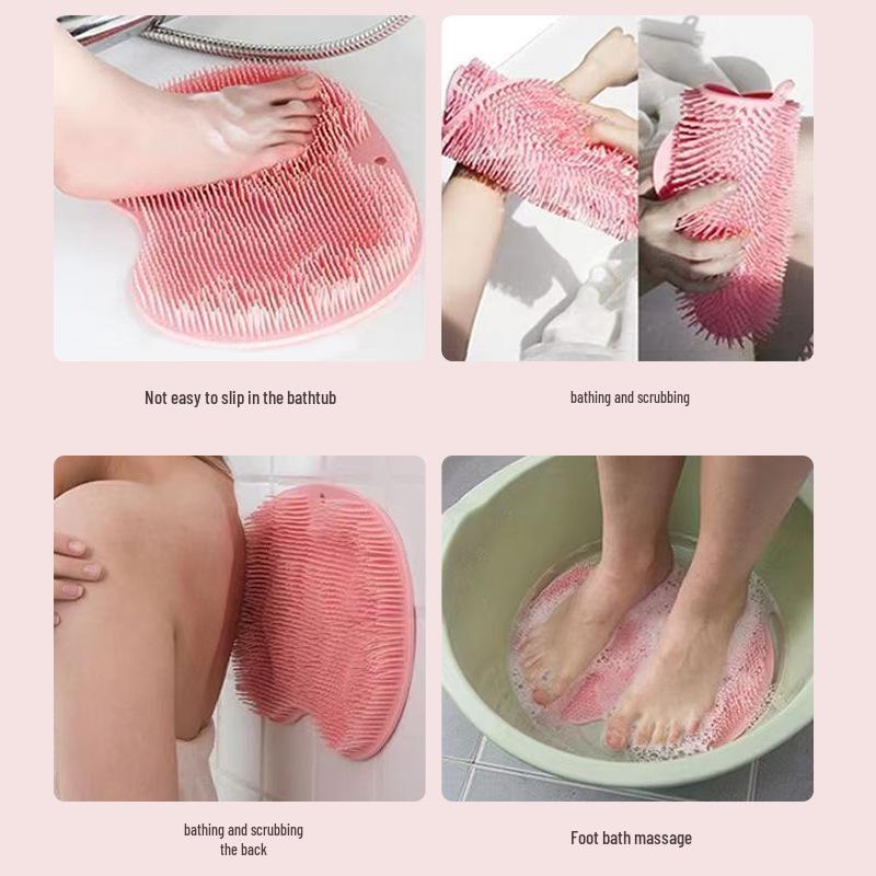Multifunctional Non-Slip Silicone Bath and Foot Scrubbing Pad