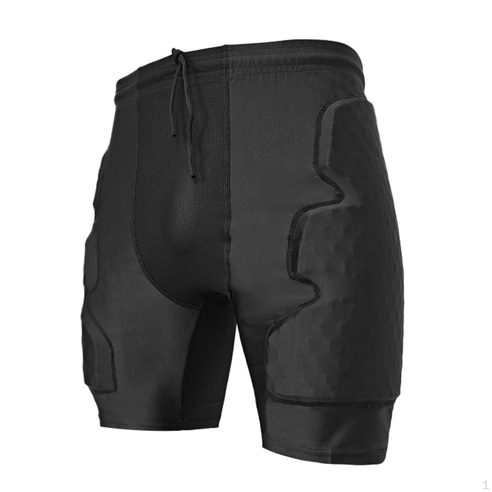 Shorts Guard Impact Pad Adjustable Short Pants Hip Protection for Rugby -Skating -Snowboarding M