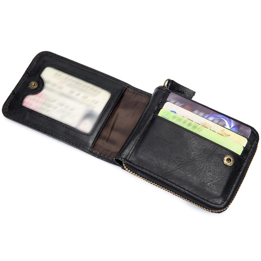 Leather Bifold Wallet for Men Travel Purse Pouch Gift