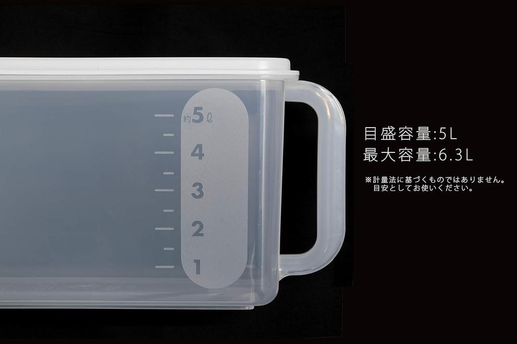 Inomata Chemical Storage Handy Shallow x 32cm x Set of Made in with 9198 (Inomata-k) Container, Stocker, Type, Natural, 5L, 18.7cm (W) (D) 15.4cm (H),