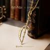 Harry Potter x Collaboration Harry Potter Dumbledore Wand Necklace, Unisex, 55cm, Silver, Precious Metal, Halloween, Christmas Gift (Gold)