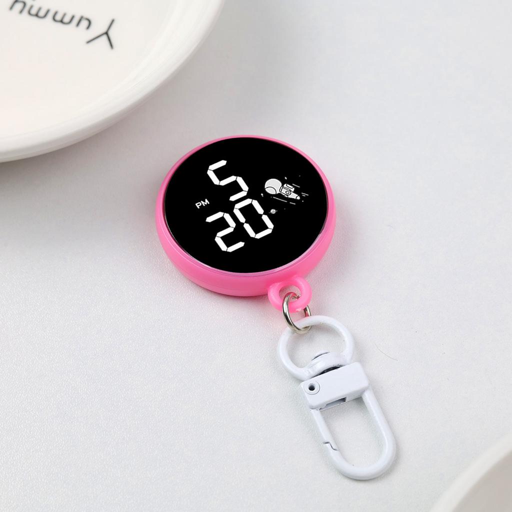 Keychain Digital Watch Personalized Astronaut Style LED Electronic Watch Luminous Digital Display Cartoon Pendant for Student