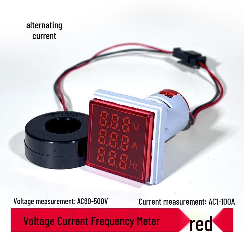 AC Voltage Current Hertz LED Meter AD16-22VAH