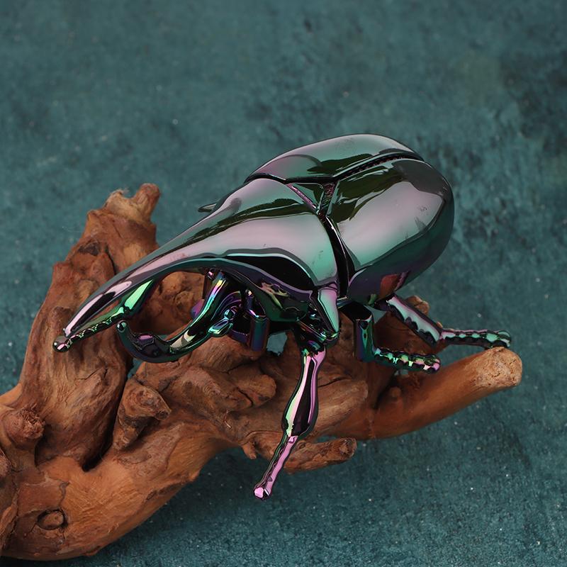 Wind Up Beetle Bionic Toys Creative Prankster Animated Insect Toy Model Beetle Children'S Battle Plastic Animals Wind Up Toy