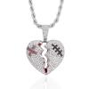 Trendy Zircon Butterfly Hip Hop Pendant Necklace for Couples