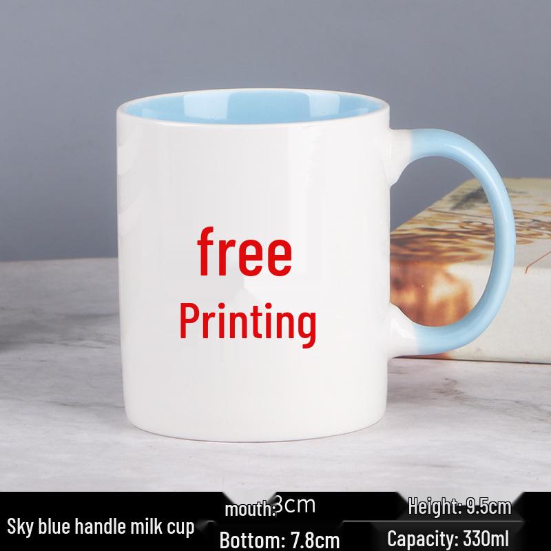 Kreative Keramiktasse mit individuellem Logo für Thermotransfer und Werbegeschenk