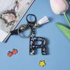 Exquisite English Alphabet Bag Pendant Letter a To Z Alphabet Initials Glitter Keyring  Women Gift