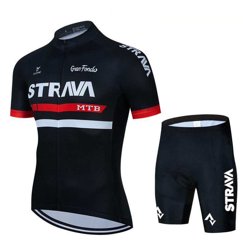 

STRAVA 2026 Summer Bike Men s Cycling Suit Mountain Breathable Bike Short Sleeve Set XXL