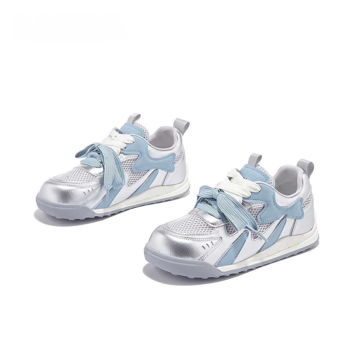 

Little white shoes children s new summer mesh breathable thick-soled casual sports shoes 40 фіолетовий