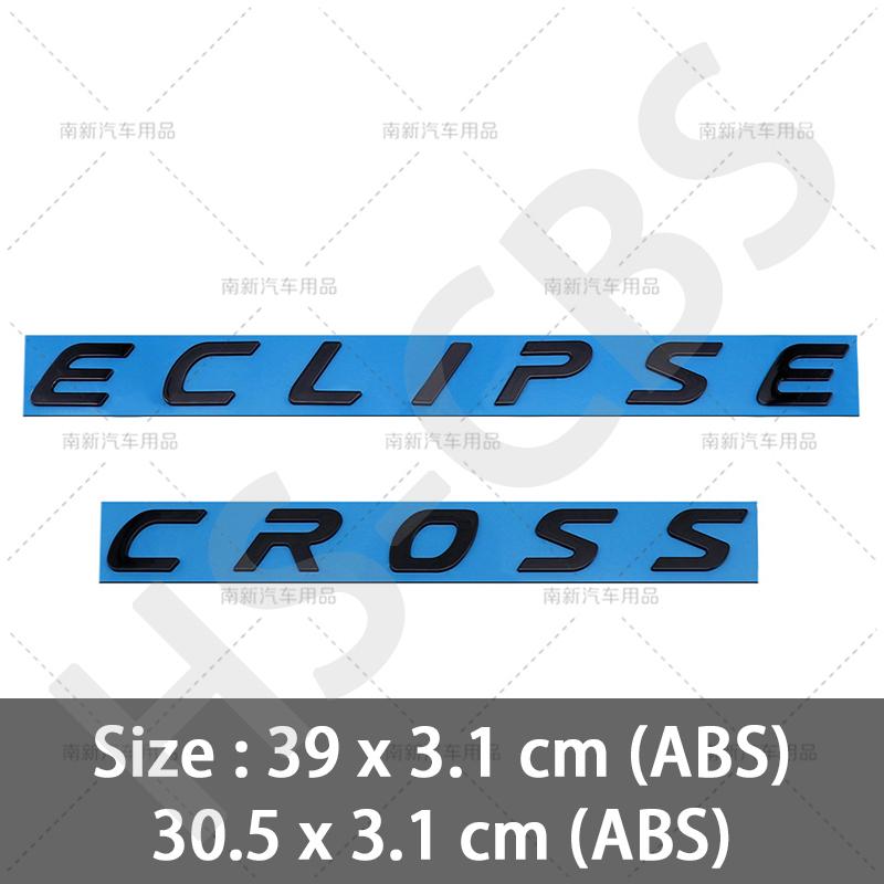 

ABS 3D Eclipse Cross Letter Emblem Rear Trunk Logo Eclipse Cross Stickers Auto Body Decorative Decal Badge Accessories 7415A714 чорний