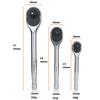 2pcs   Ratchet Wrench, 1/4 Drive 24-Tooth Reversible Socket Ratchet With Quick Release, Chrome Alloy , Fully Polished