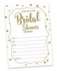Inkdotpot 30 Bridal Shower InvitationsA  Gold ConfettiA  Wedding Fill-In Style Invites Blank