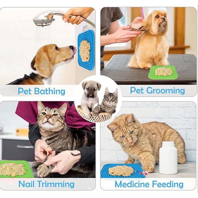 PSilicone Licking Board Slow Food Licking Pad Cat And Dog Slow Food Tableware Bowl Anti Choking Pad Suction Cup Pet Supplies