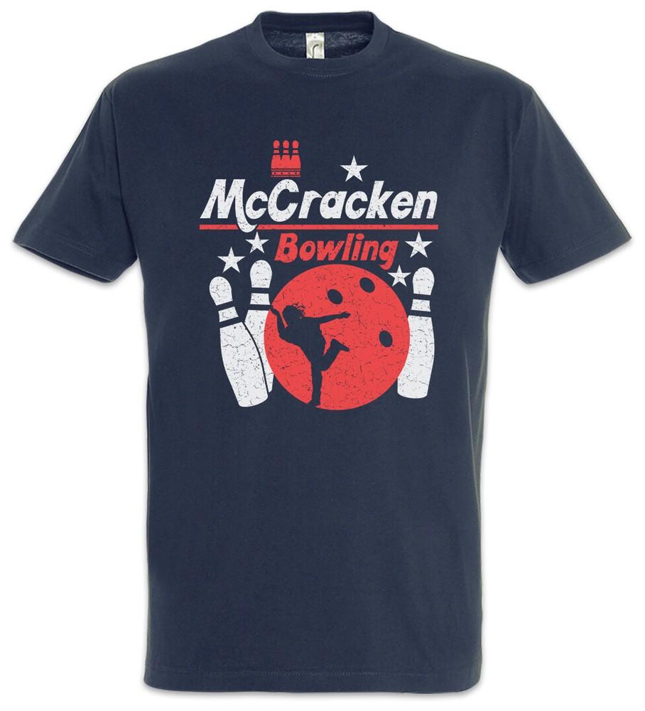 McCracken Bowling T-Shirt Gamer Gaming Kingpin Games Fun Symbol Logo Sign Bowl
