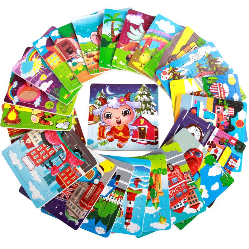 Early Education Wooden 20-Piece Puzzle Board for Infants and Young Children (Ages 0-6)