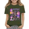 Boys Girls Round Neck Casual Printed Short-sleeved T-shirt Top