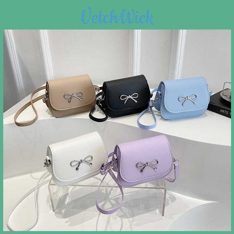 Simple Solid Color Bow Decoration Women Shoulder Bag For Casual Office And Outings