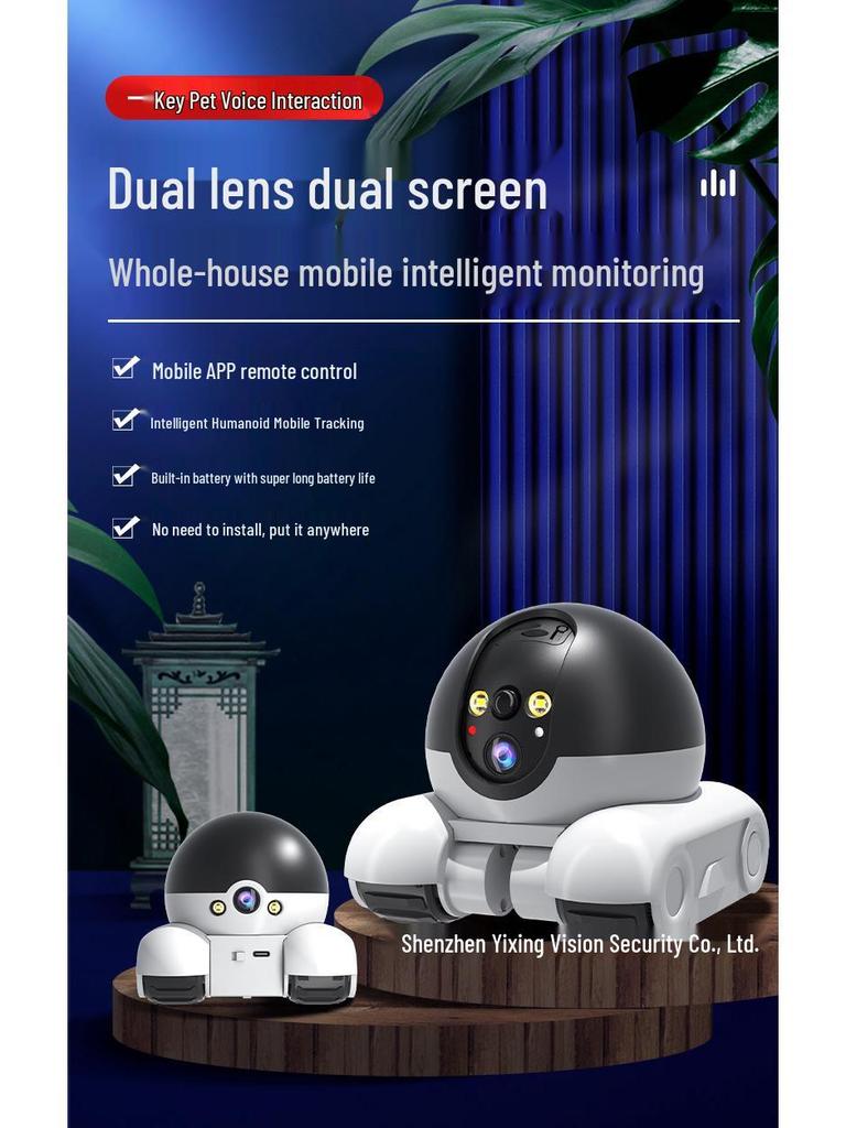 360-Degree Dual-Lens Smart Home Pet Monitoring Camera