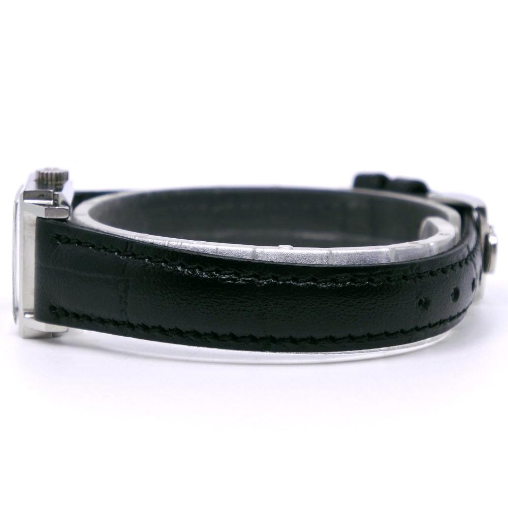 Omega ჟენევის საათები cal.1070 ვერცხლის ციფერბლატი უჟანგავი ფოლადი/დაჭედილი ტყავი მექანიკური ქალის მეორადი