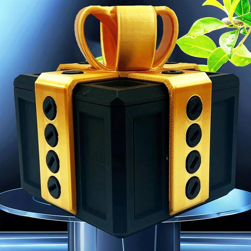 Ärgerliche Geschenkbox mit Schrauben, große nervige Geschenkboxen, Streich-Schraubenbox, 3D-gedruckte Geschenkbox, Geldkartenbehälter, Weihnachtsgeschenk