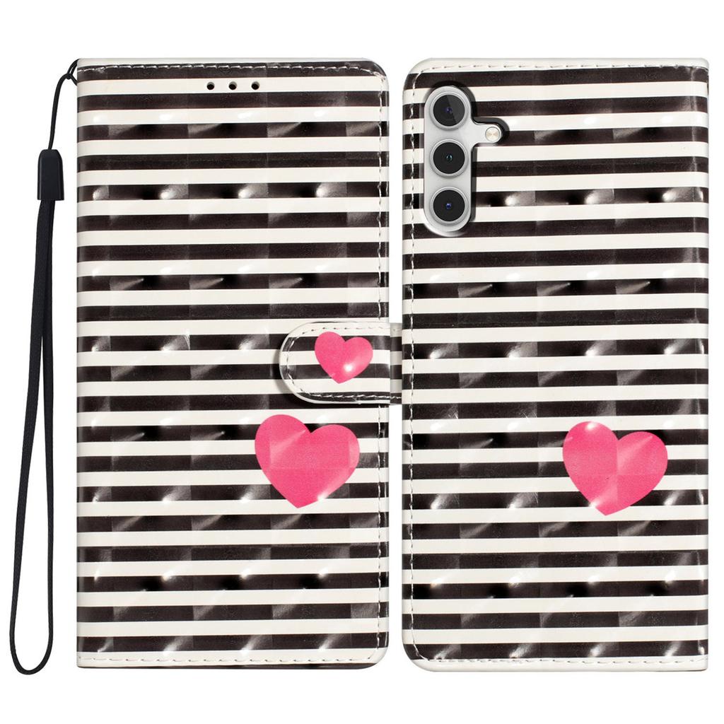 For Samsung Galaxy A16 5G/A16 4G Case PU Leather 3D Pattern Printing Wallet Phone Cover