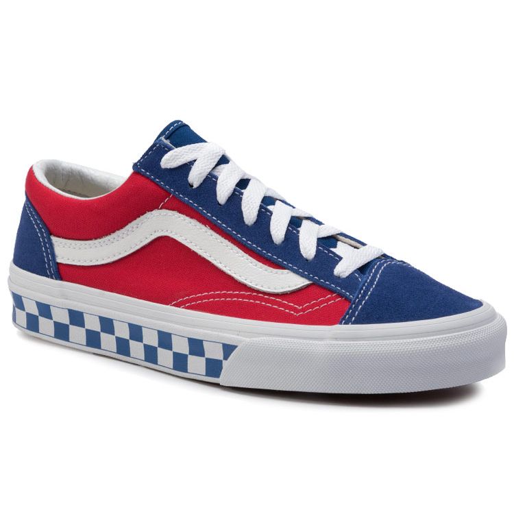 Vans Style 36 BMX Checkerboard Unisex Sneakers Blue True-Blue Red VN0A3DZ3U8H