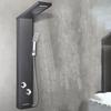 Grifo de Ducha de Lluvia con Pantalla Digital para Baño SPA Masajeador Jets Panel de Ducha Negro con Alcachofa Manual Bidet Aspersor Grifo