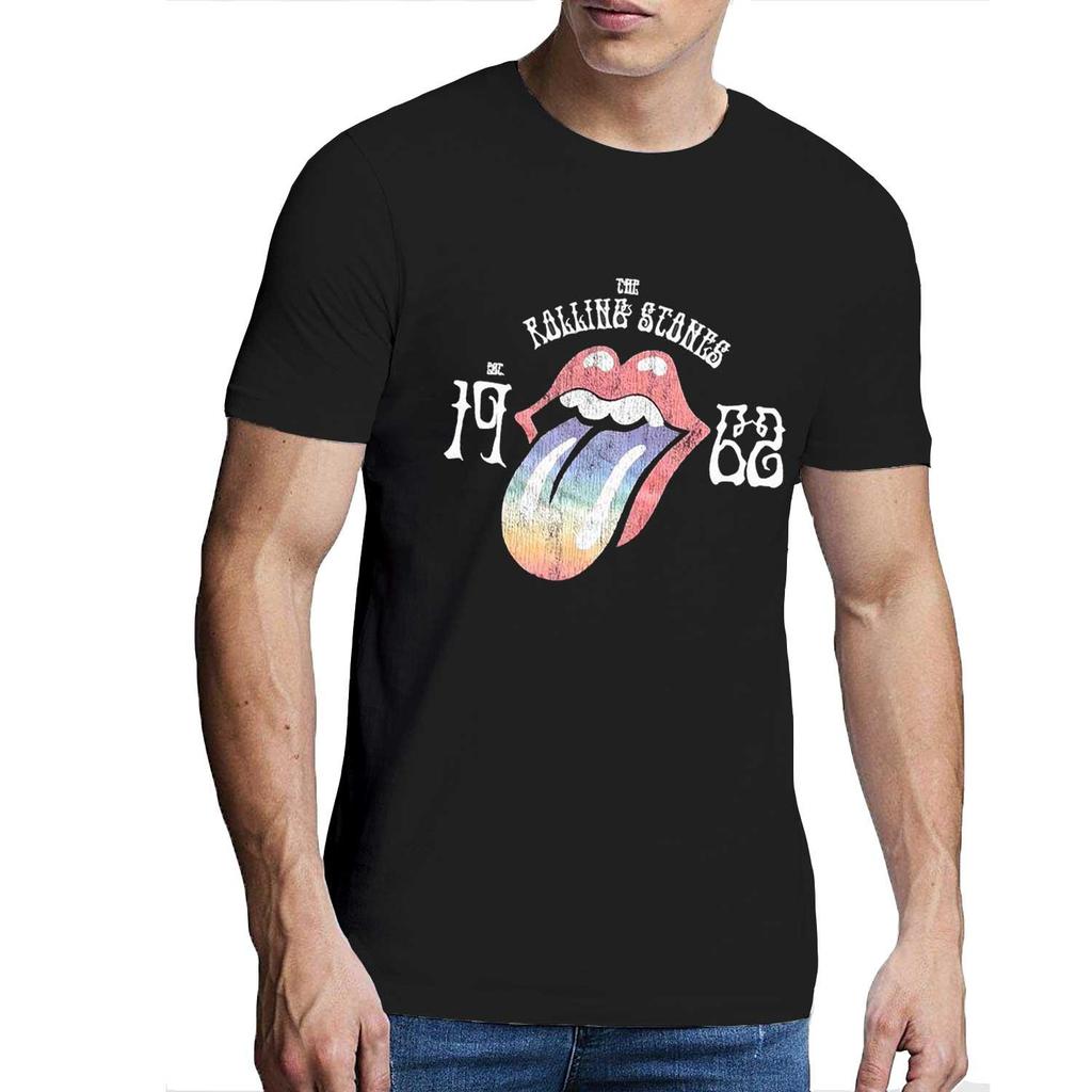 The Rolling Stones Unisex Adult Sixty Rainbow Hi-Build T-Shirt