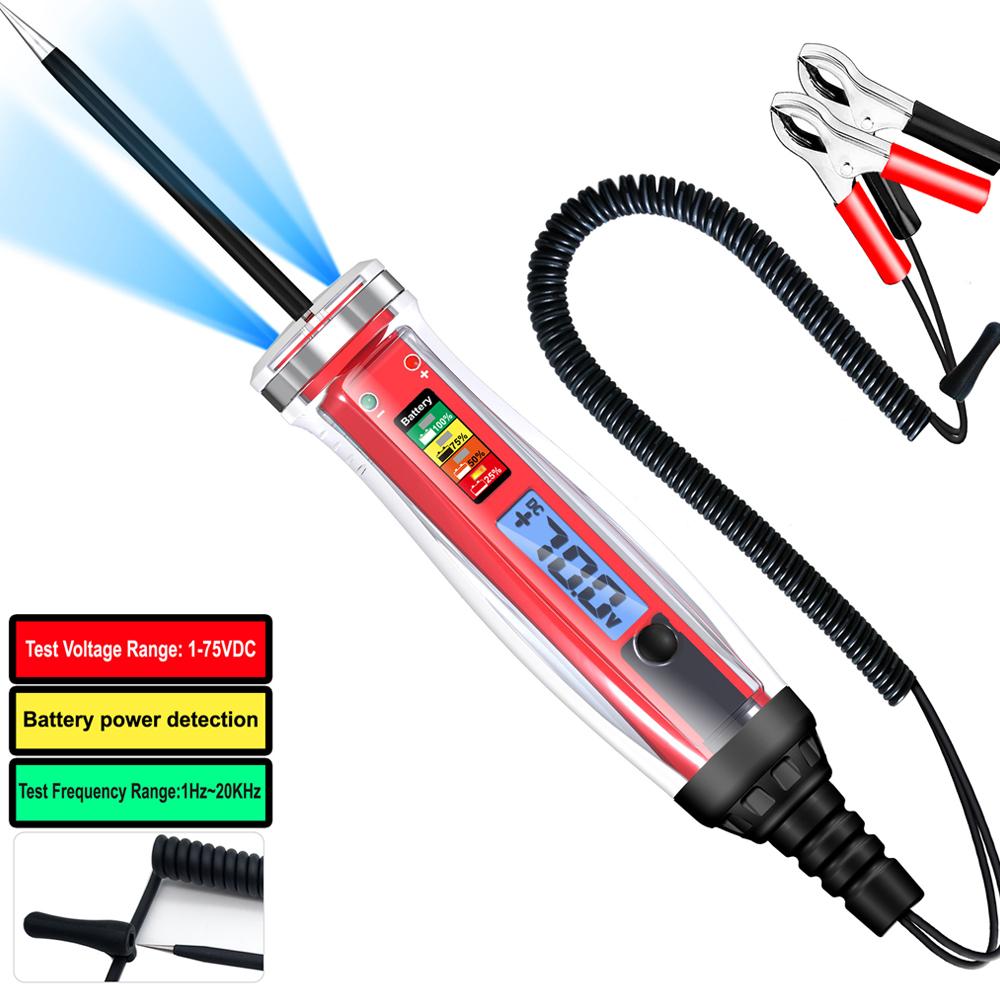 Electrical Test Pen Bipolar Automotive Wiring Tester Digital LCD Automobile Power Tester 1 75V Car Power Tester