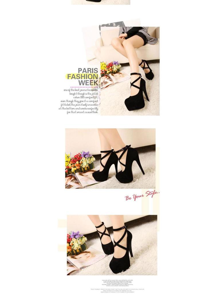 2024 European & American Style Suede High Heel Platform Buckle Wedding Shoes, Plus Size 43 for Women