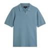 Mens Zig Zag Knitted Polo Shirt