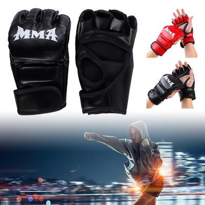 Rękawice Bokserskie PU z Odkrytymi Palcami Skóra PU Rękawice do Walki MMA Kick Boxing Karate Muay Thai Rękawice Treningowe Sprzęt Treningowy