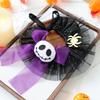 Halloween Pet Bandana For Dogs Cats Witch Collar Pumpkin Tulle Scarf Adjustable Bib With Bowtie Pet Accessories For Puppy Kitten